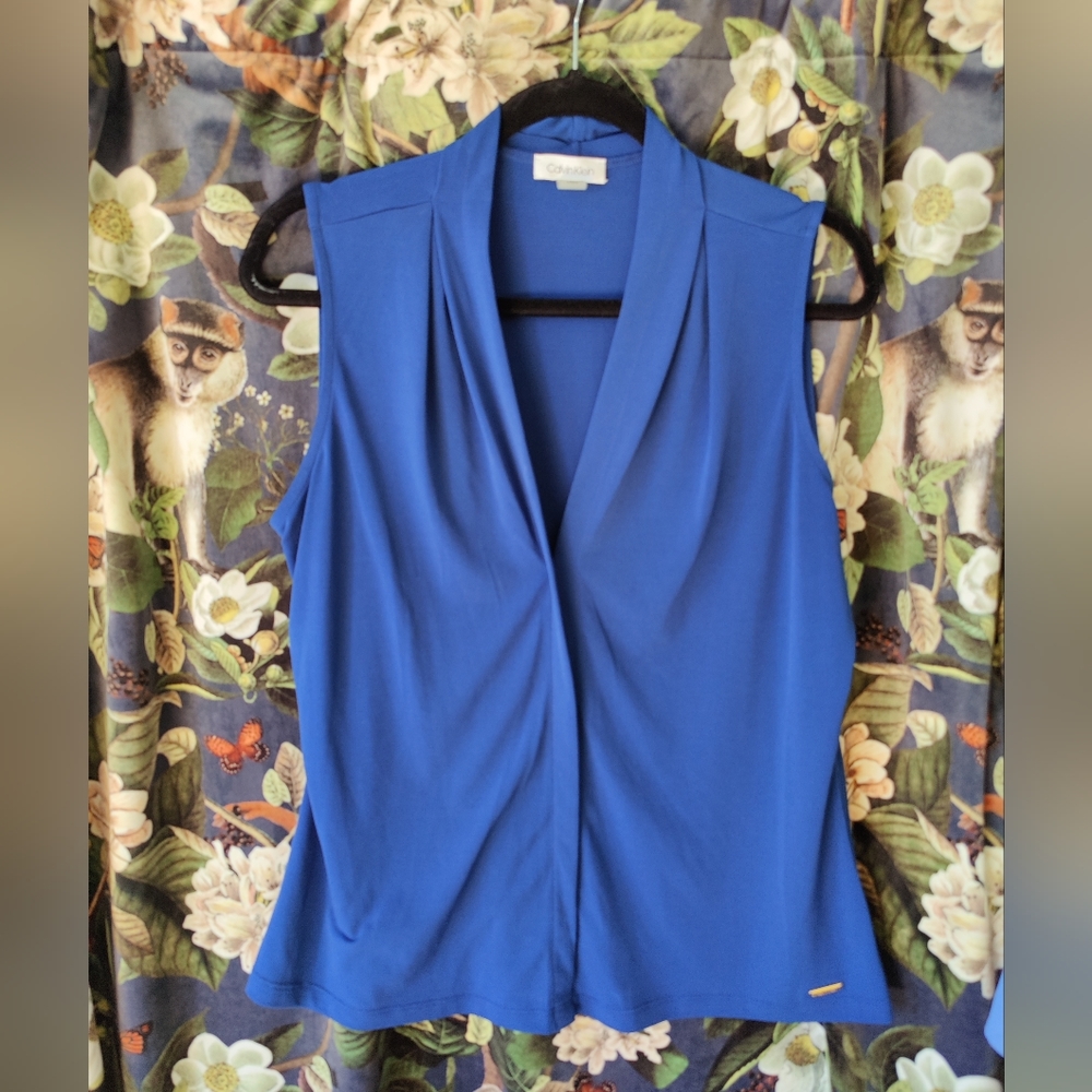 Cobalt blue Calvin Klein sleeveless top LG